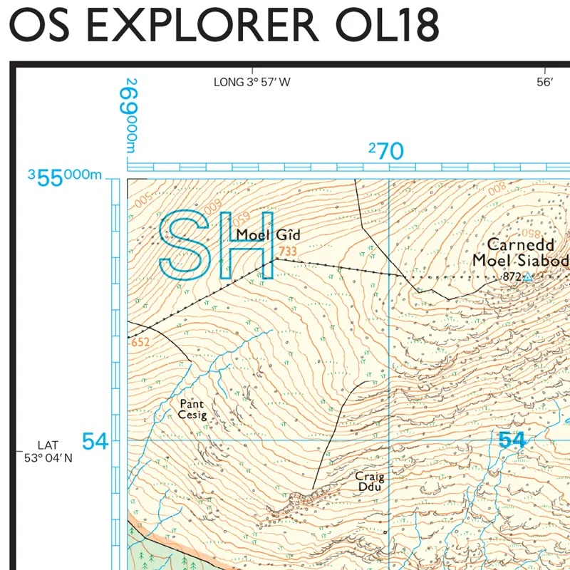 OS OL18 Harlech Porthmadog and Bala/Y Bala-3